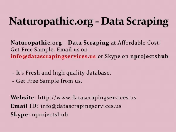 Naturopathic.org - Data Scraping