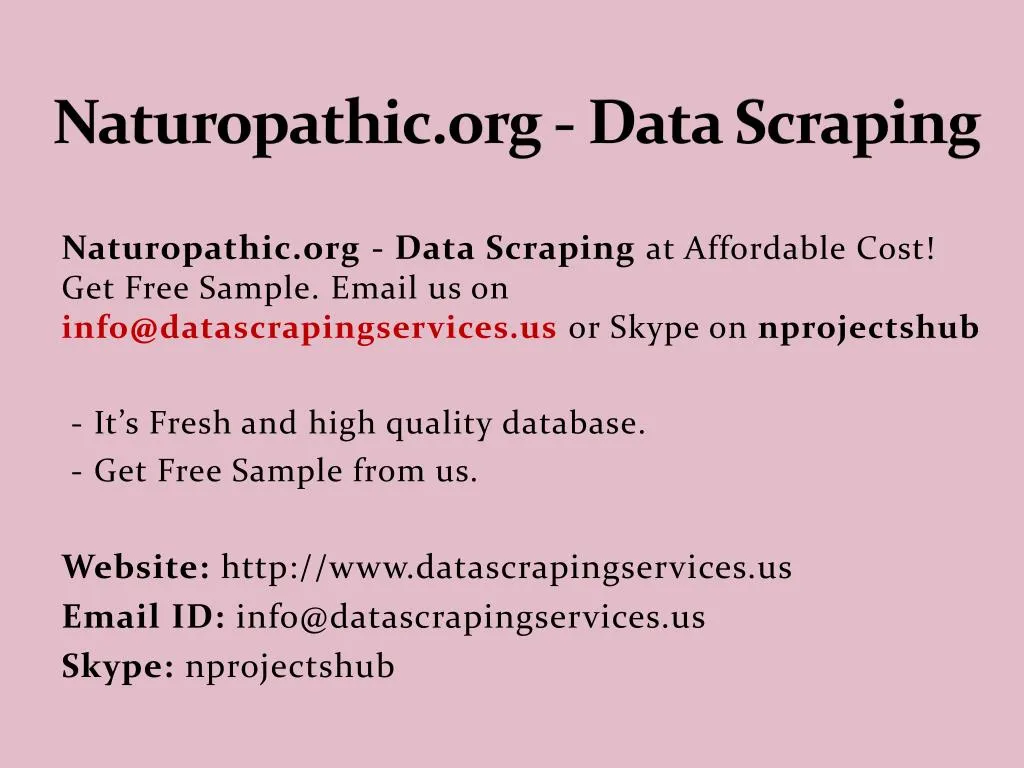 naturopathic org data scraping