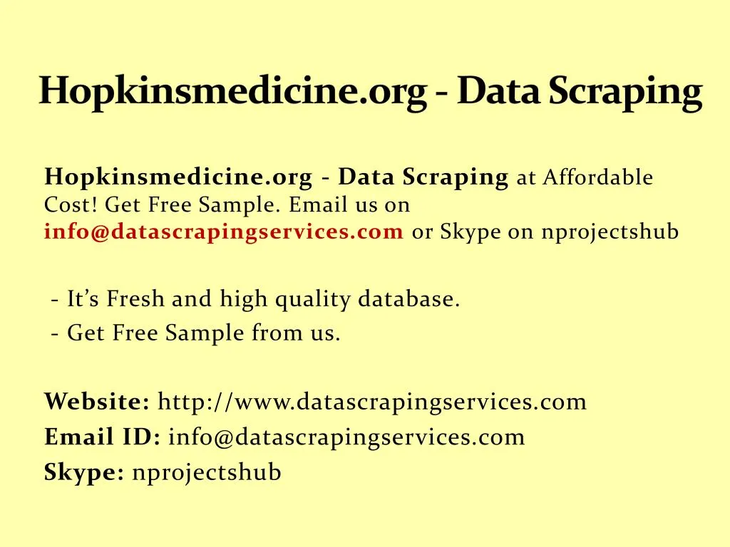 hopkinsmedicine org data scraping