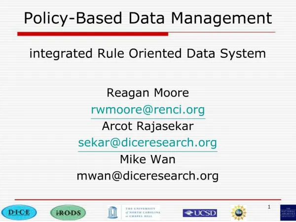 Policy-Based Data Management integrated Rule Oriented Data System