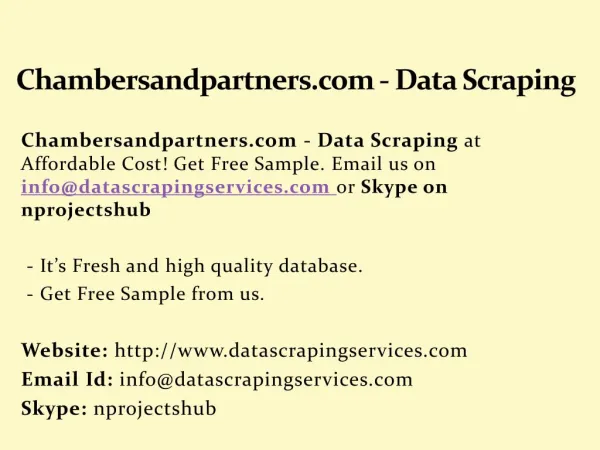 Chambersandpartners.com - Data Scraping