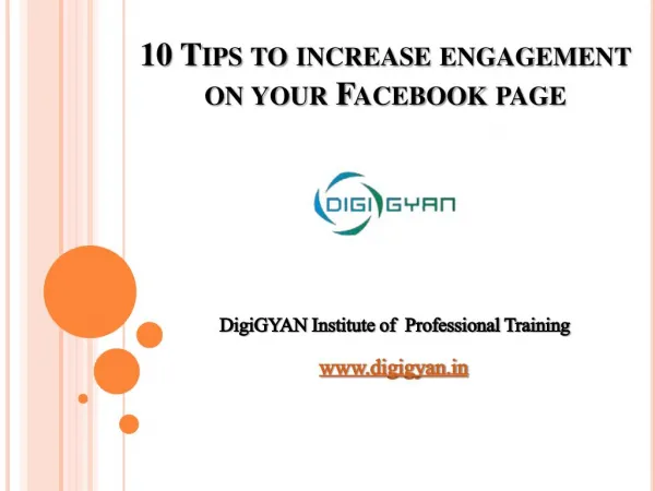 10 Tips to increase engagement on your Facebook page