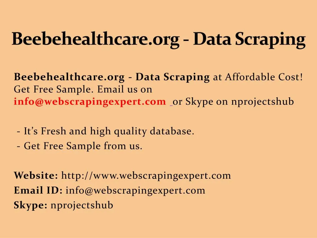 beebehealthcare org data scraping
