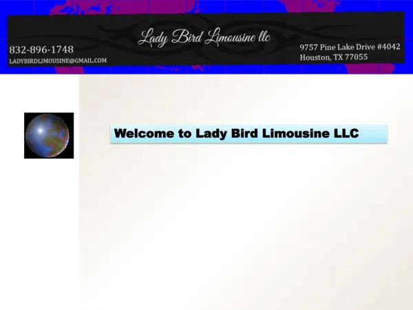Welcome to Lady Bird Limousine LLC