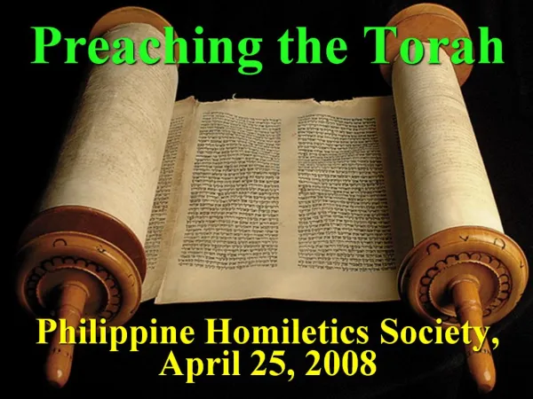 Philippine Homiletics Society, April 25, 2008