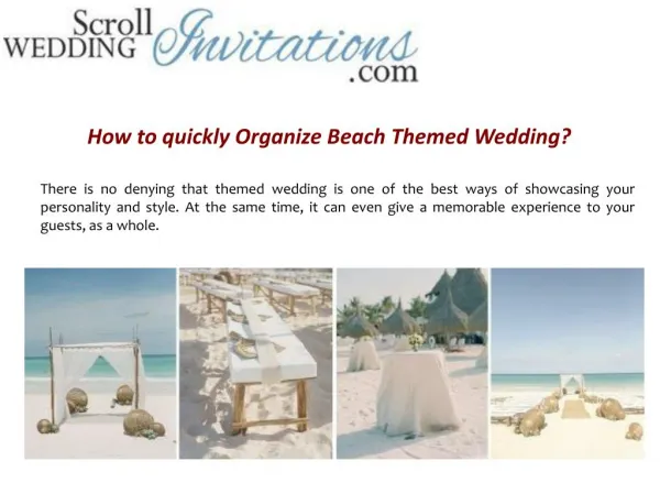 How to Organize a Beach Themed Wedding