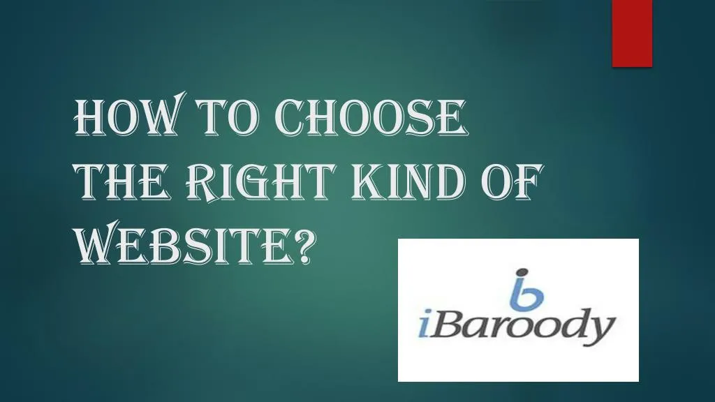 how to choose the right kind of website