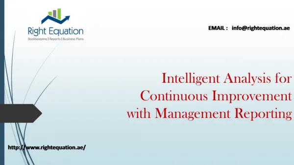 Intelligent Analysis for Continuous Improvement with Management Reporting
