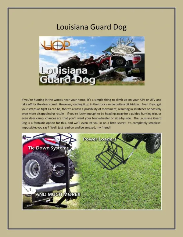 Louisiana Guard Dog