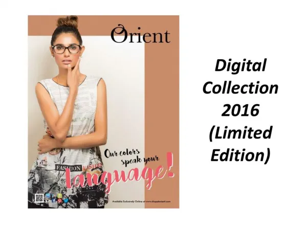 Orient Ready To Wear Digital Collection 2016 (Limited Edition)
