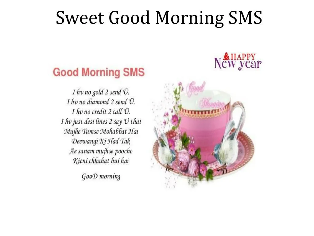 sweet good morning sms
