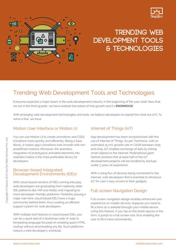Trending Web Development Tools and Technologies