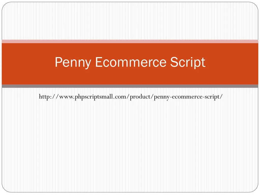 penny ecommerce script