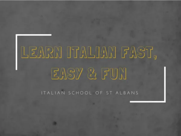 Italian Language Classes