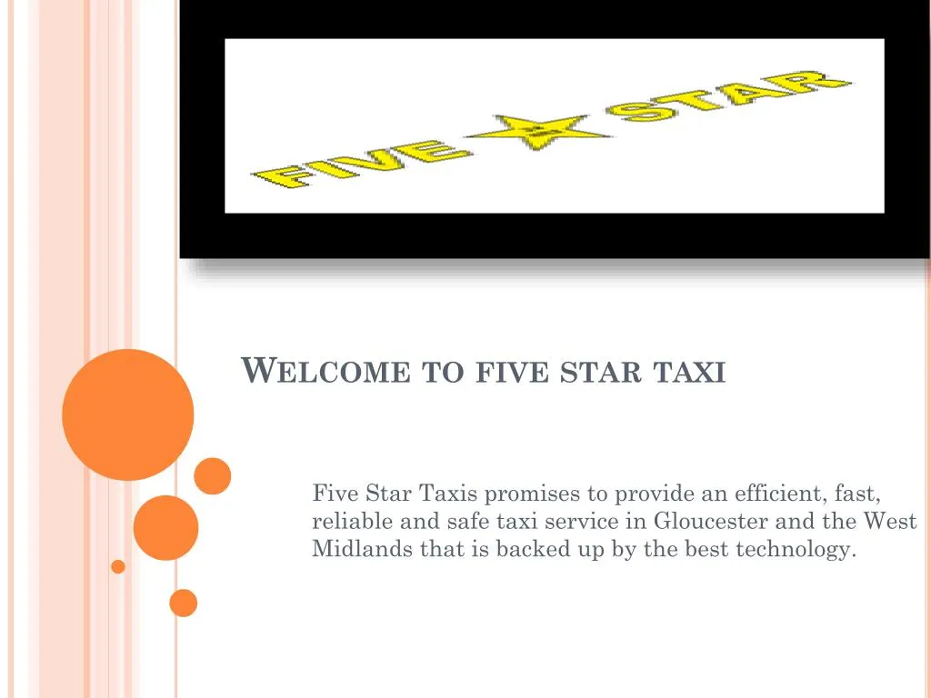 welcome to five star taxi