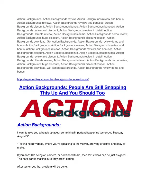 Action Backgrounds Review-$9700 Bonus & 80% Discount