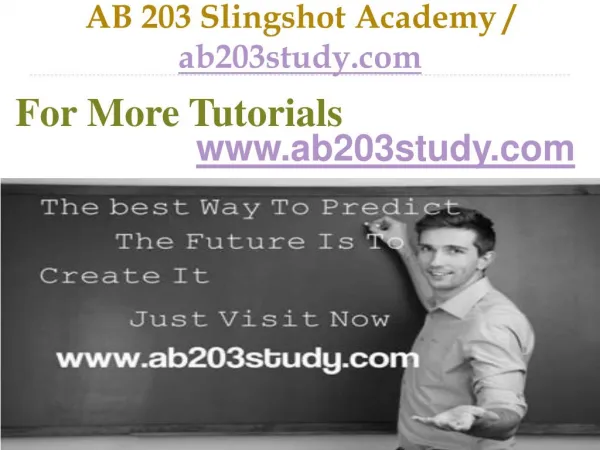 AB 203 Slingshot Academy / ab203study.com