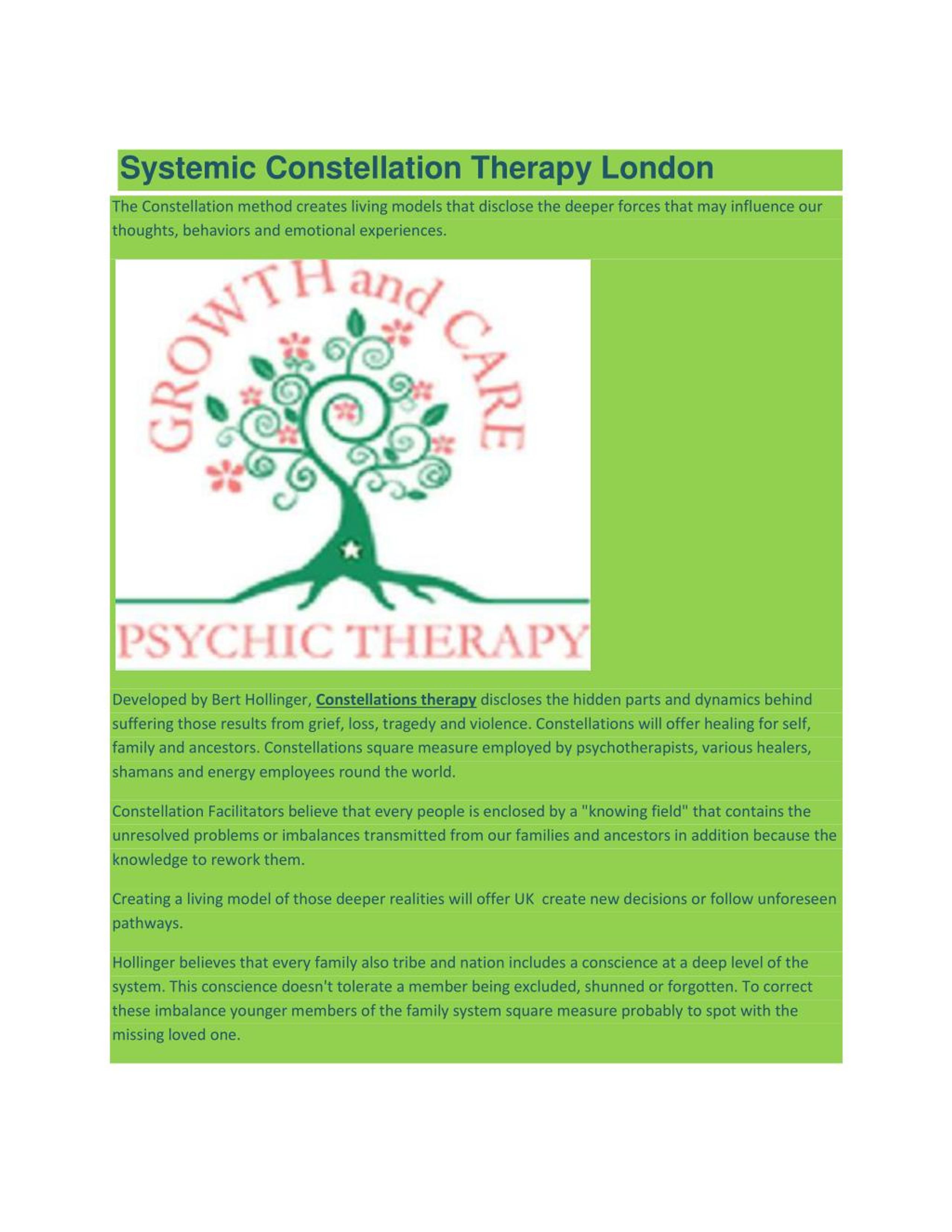 PPT - Systemic Constellation Therapy London PowerPoint Presentation ...