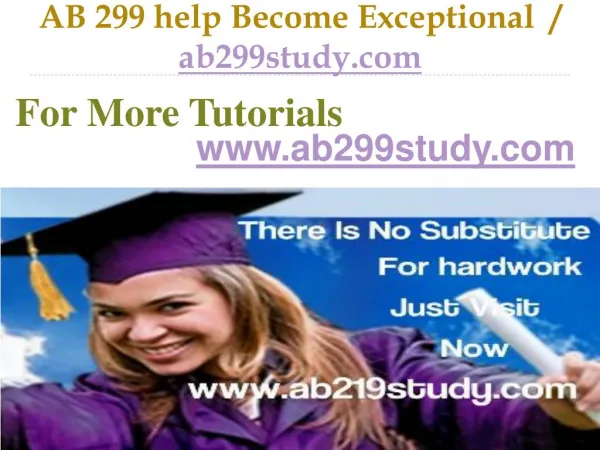 AB 299 help Become Exceptional / ab299study.com