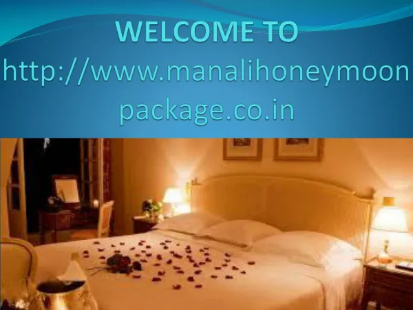 honeymoon package in manali