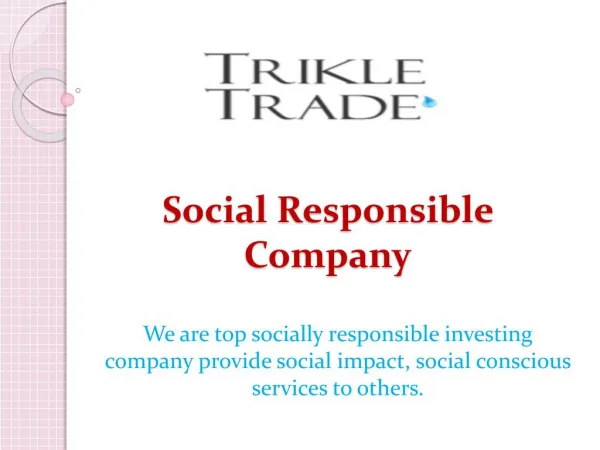 Social Responsible Company