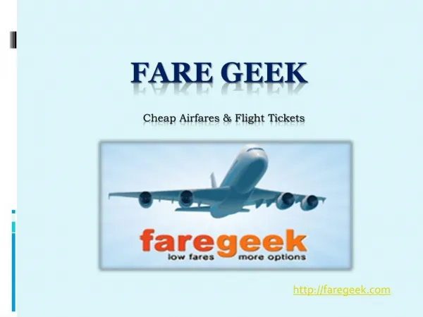 Fare geek Flight Tickets