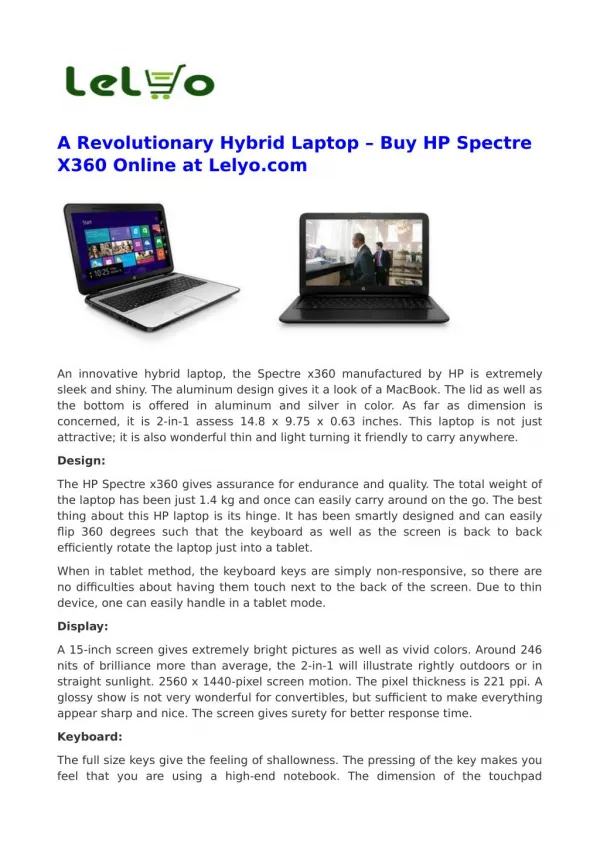 Buy HP Laptop Online