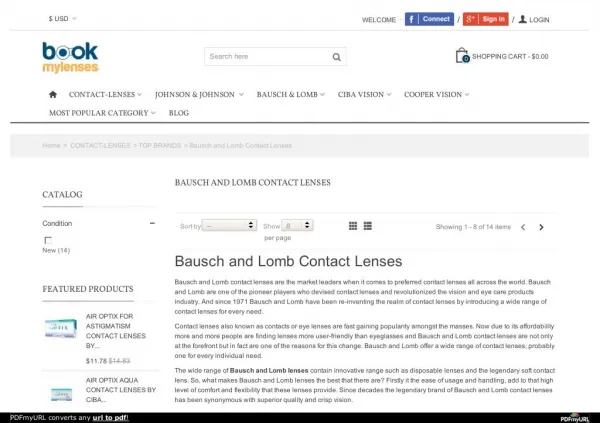 Bausch and Lomb Contacts