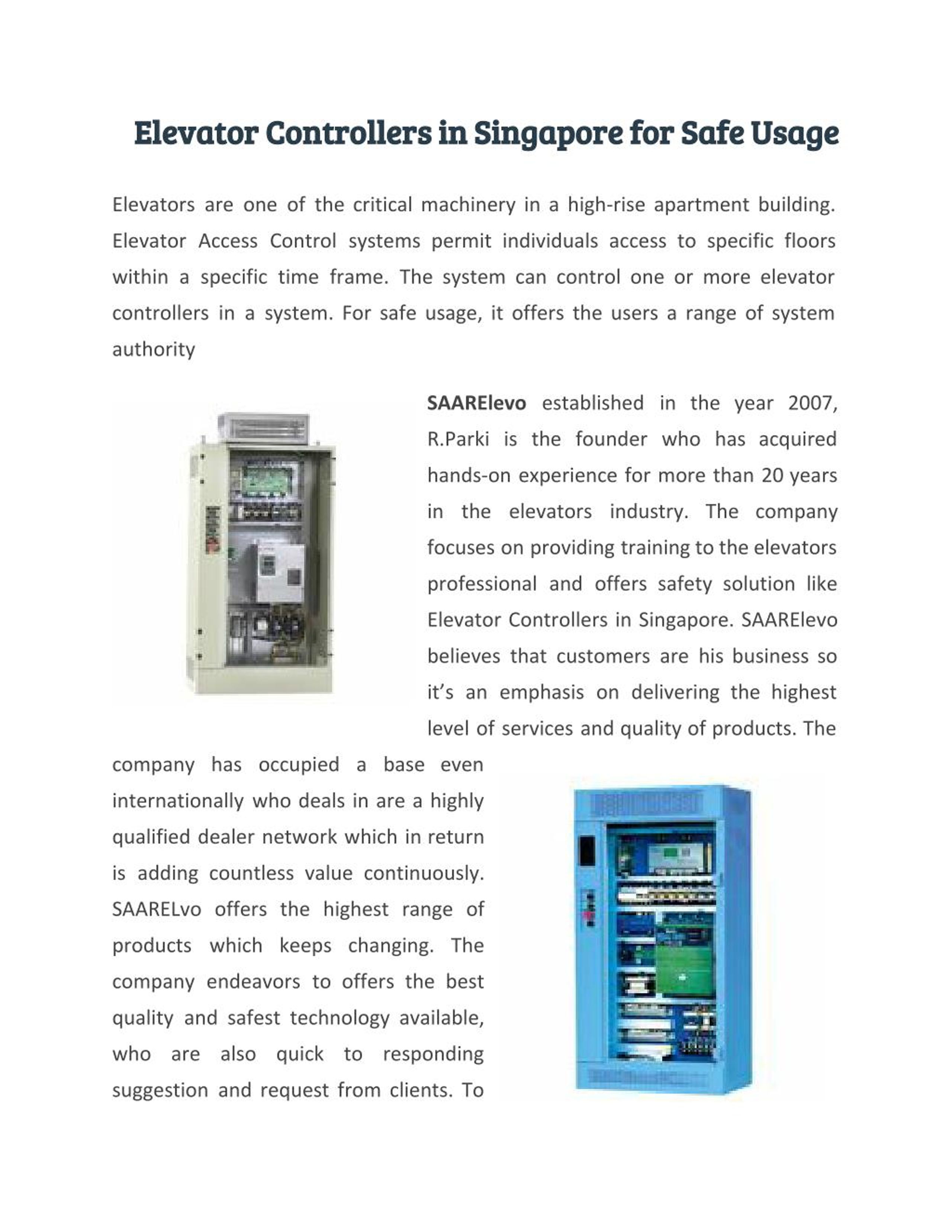 PPT - Elevator Controllers in Singapore for Safe Usage PowerPoint ...