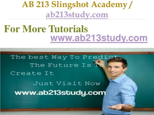 AB 213 Slingshot Academy / ab213study.com