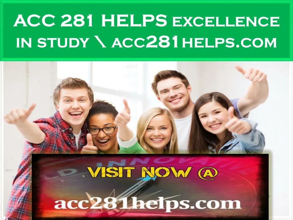 acc 281 helps excellence in study acc281helps com