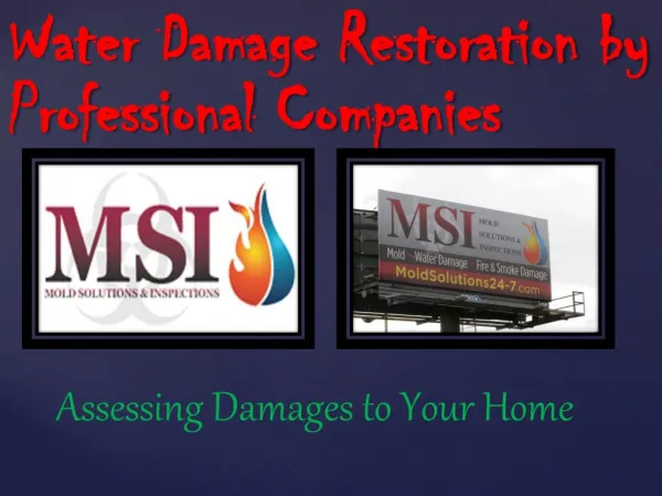 Water Damage Restoration by Professional Companies