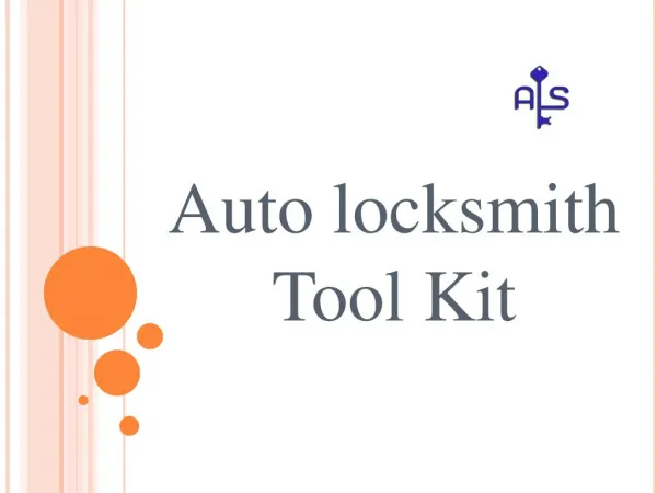 Auto Locksmith Tool Kit
