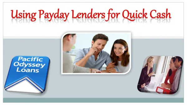 Using Payday Lenders for Quick Cash