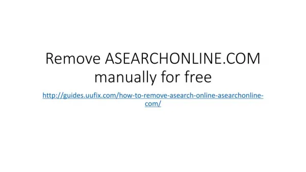 Remove asearchonline.com manually for free