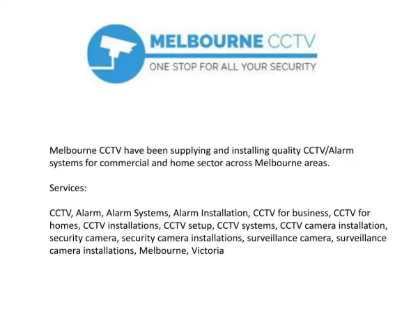 Melbourne CCTV Installation