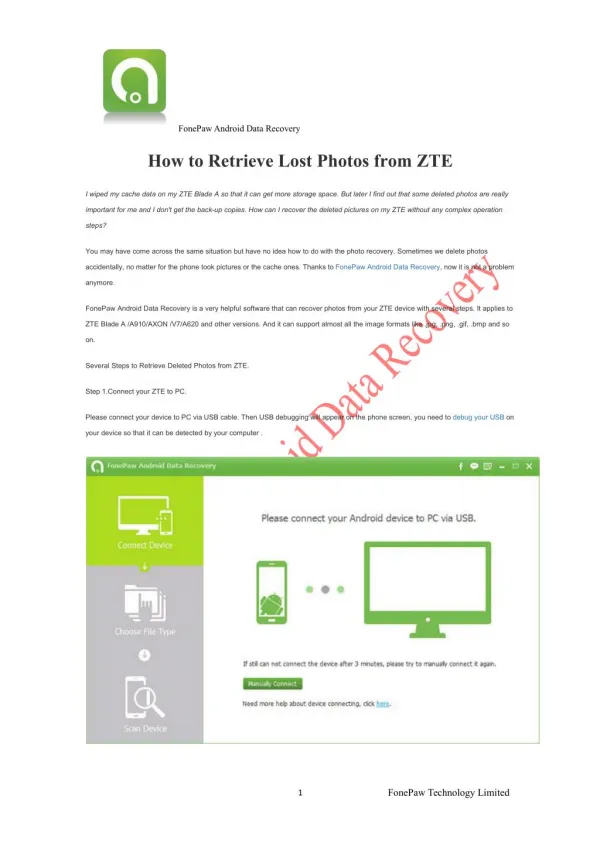 How to Retrieve Lost Photos from ZTE
