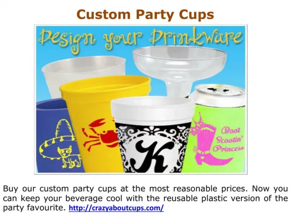 Customized Plastic Cups