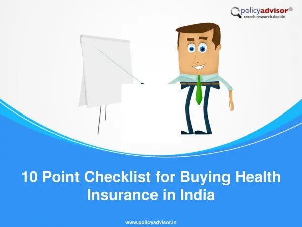 10 Point Checklist for Buying Health Insurance in India