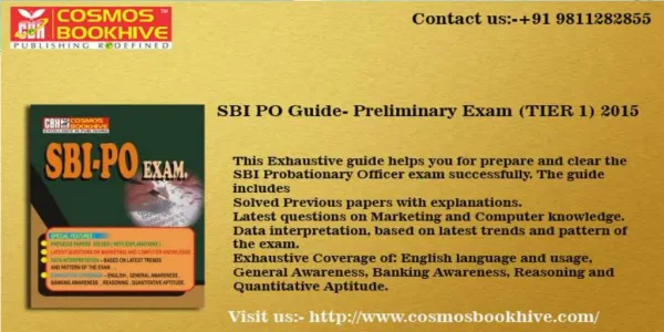 Buy SBI Exam Books Online at Cosmosbookhive.com