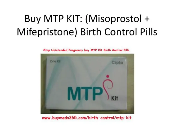 Buy MTP KIT: (Misoprostol Mifepristone) Birth Control Pills