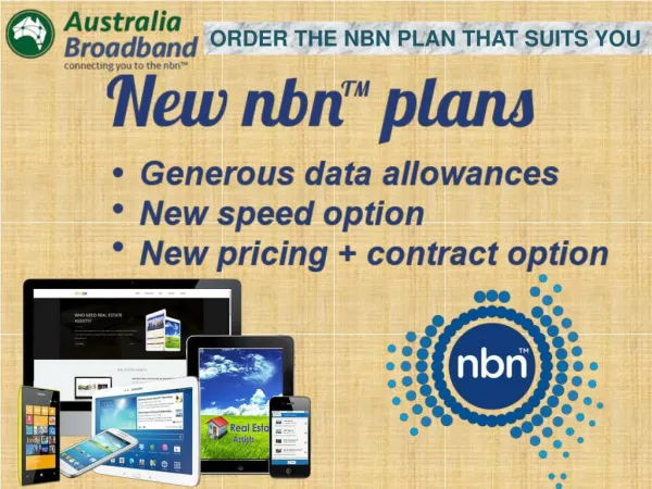 Order the NBN Plan That Suits You