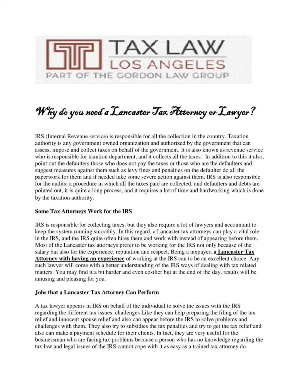 Why_do_you_need_a_Lancaster_Tax_Attorney_or_Lawyer.pdf