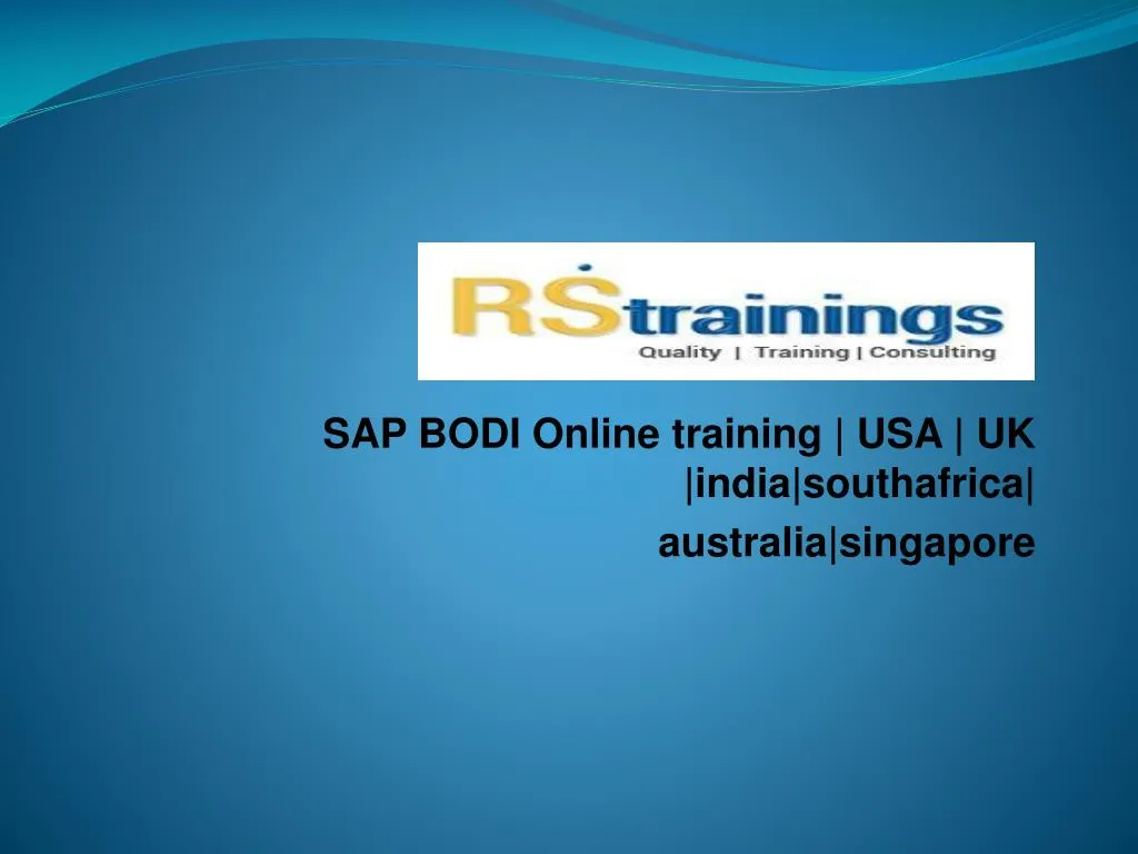 sap bodi online training usa uk india southafrica australia singapore