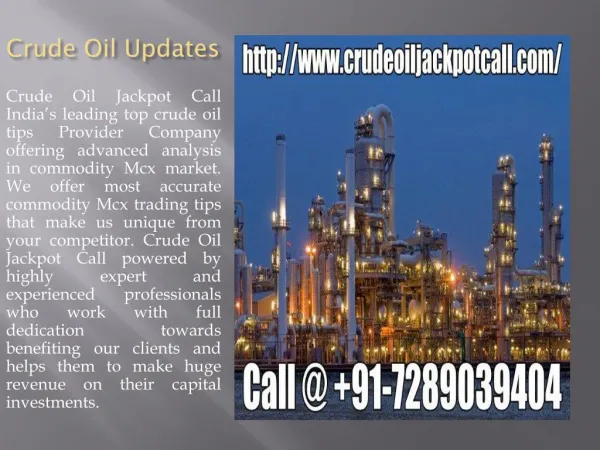 Crude Oil Updates