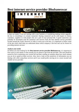 Best internet service provider Bhubaneswar - slide 1