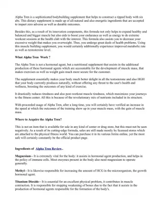 Is Alpha Tren effective review? Read Review before buy... - slide 1
