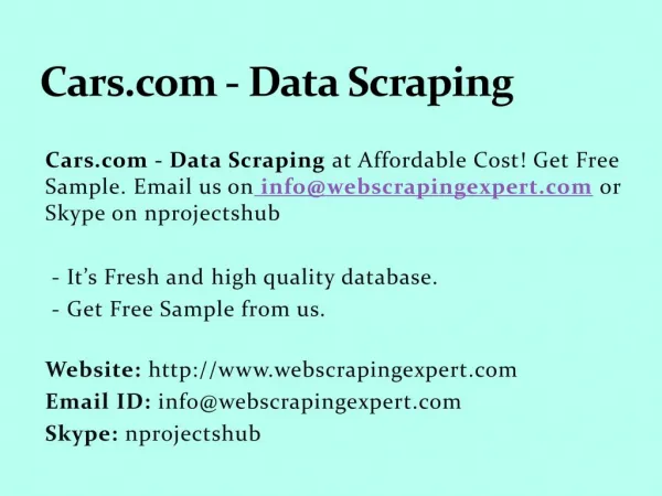 Cars.com - Data Scraping