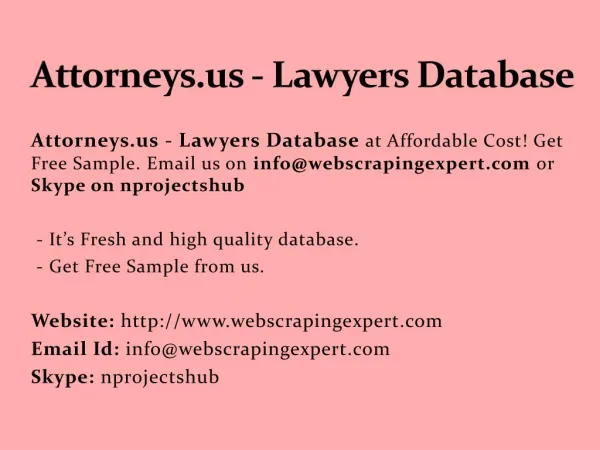 Attorneys.us - Lawyers Database