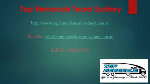 Top Removals Team Sydney